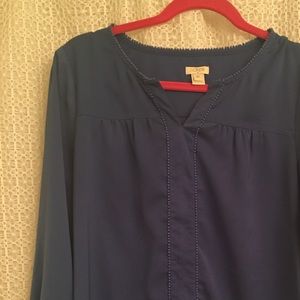 Jcrew silky Blue Blouse